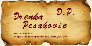 Drenka Pešaković vizit kartica